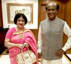 Rajhinikanth with his wife Console Crptech
